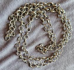 Tunisia Ancient long silver chain with rings L= 105 cm P = 57 gr