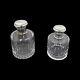 Two Antique Crystal And Sterling Silver Perfume Bottles, French Sterling