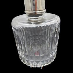 Two Antique Crystal and Sterling Silver Perfume Bottles, French Sterling