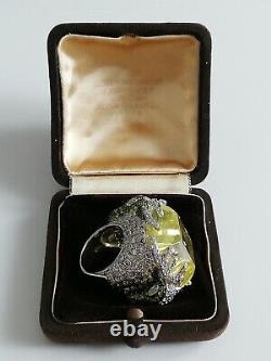 Unique Piece/former Ring In Solid Silver And Stones To Be Identified/end Xixth