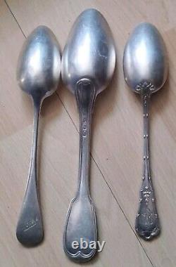 Various Old Silver Cutlery Solid Silver Silver Hallmark