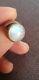 Very Beautiful Antique Solid Silver Ring With Moonstone 1.8 Cm Diameter Size 57