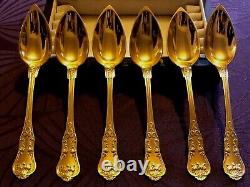 Very Beautiful Old And Lourdes Spoons In Solid Silver Vermeil