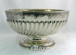 Very Beautiful Salad Bowl / Sterling Silver Cup Old Trophy Horse Biarritz 1,010 KG