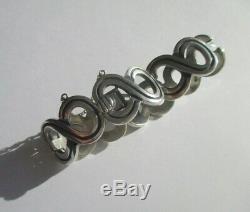 Very Important Old Creator Bracelet Taxco Mexico Sterling Silver 925 67g