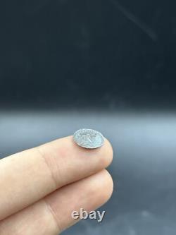 Very ancient authentic Roman piece unique face of a king in solid silver