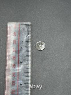 Very ancient authentic Roman piece unique face of a king in solid silver