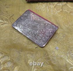 Very beautiful antique solid silver dance card holder with wild boar hallmark from the 19th century.