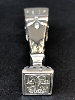 Very pretty old small SEAL STAMP in 800 solid SILVER