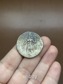 Very unique ancient solid silver coin from the Kushan Empire, very rare