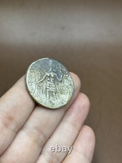 Very unique ancient solid silver coin from the Kushan Empire, very rare