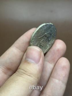 Very unique ancient solid silver coin from the Kushan Empire, very rare