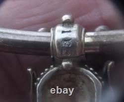 Vintage 925 Solid Silver Choker Necklace with Ram Head Pendant