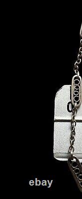 Vintage Antique Solid Silver Necklace Olive Link 1900 Unisex Timeless Chain