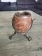 Vintage Argentine Silver Mate Tea Cup With Carved Nut, 92g