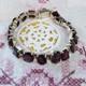 Vintage Art Deco-inspired Bracelet / Artisan In 925 Silver And Garnets