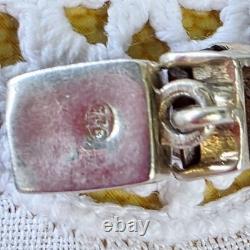 Vintage Art Deco-Inspired Bracelet / Artisan in 925 Silver and Garnets Vintage Art Deco-Inspired Bracelet / Artisan in 925 Silver and Garnets