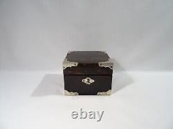 Vintage Art Deco Kirby Beard Solid Silver Macassar Ebony Games Box