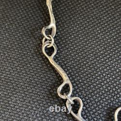 Vintage Art Deco New Solid 925 Silver Pendant Necklace