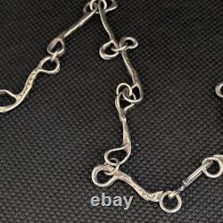 Vintage Art Deco New Solid 925 Silver Pendant Necklace