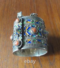 Vintage Ethnic Solid Silver Bracelet 216 grams