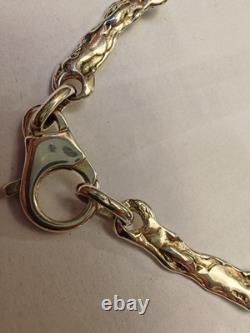 Vintage French Brutalist Silver Necklace Paris Goldsmith Minerva