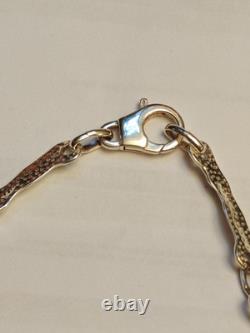 Vintage French Brutalist Silver Necklace Paris Goldsmith Minerva