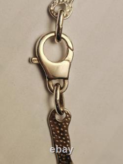 Vintage French Brutalist Silver Necklace Paris Goldsmith Minerva