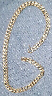 Vintage Old Solid Silver Chain Necklace Multiple Old Hallmarks