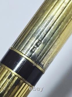 Vintage PIERRE CARDIN ballpoint pen in vermeil solid silver with replaceable refill