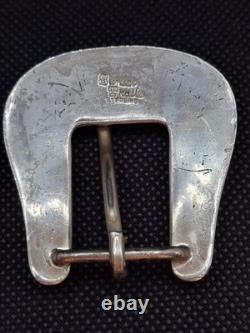 Vintage SUNSET TRAILS STERLING Silver Belt Buckle