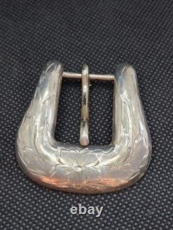 Vintage SUNSET TRAILS STERLING Silver Belt Buckle