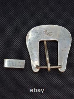 Vintage SUNSET TRAILS STERLING Silver Belt Buckle