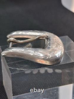 Vintage SUNSET TRAILS STERLING Silver Belt Buckle