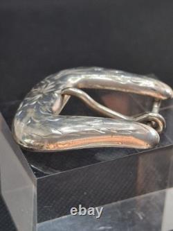 Vintage SUNSET TRAILS STERLING Silver Belt Buckle