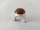 Vintage Scandinavian Modernist Ring Otteren Solid Silver Agate