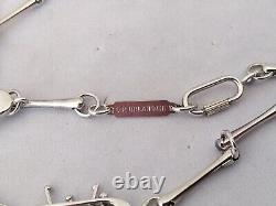 Vintage Silver Necklace Sautoir O. P. Orlandini Modernist 1960s 1970s Rare