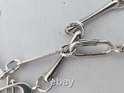 Vintage Silver Necklace Sautoir O. P. Orlandini Modernist 1960s 1970s Rare