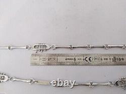 Vintage Silver Necklace Sautoir O. P. Orlandini Modernist 1960s 1970s Rare