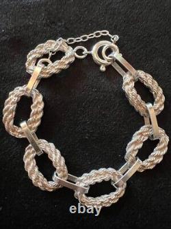Vintage Solid Silver 800 Woven Mesh Bracelet