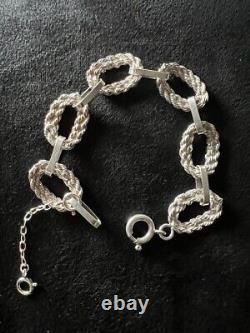 Vintage Solid Silver 800 Woven Mesh Bracelet