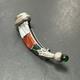 Vintage Solid Silver Art Deco Brooch New Designer Horn Agate