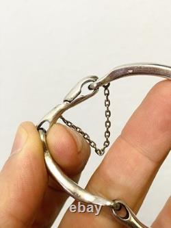Vintage Solid Silver Bracelet Lapland Links and Bone-Shaped 30g (1940)