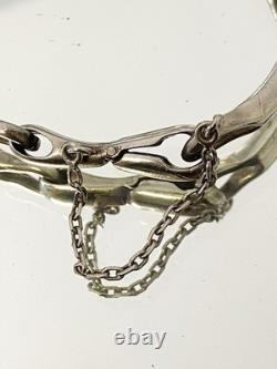 Vintage Solid Silver Bracelet Lapland Links and Bone-Shaped 30g (1940)