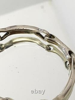 Vintage Solid Silver Bracelet Lapland Links and Bone-Shaped 30g (1940)