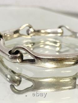 Vintage Solid Silver Bracelet Lapland Links and Bone-Shaped 30g (1940)