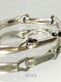 Vintage Solid Silver Bracelet Lapland Links and Bone-Shaped 30g (1940)