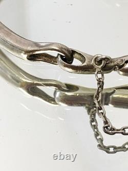 Vintage Solid Silver Bracelet Lapland Links and Bone-Shaped 30g (1940)