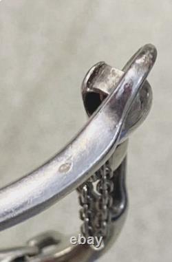 Vintage Solid Silver Bracelet Lapland Links and Bone-Shaped 30g (1940)