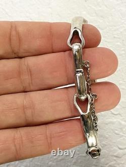 Vintage Solid Silver Bracelet Lapland Links and Bone-Shaped 30g (1940)